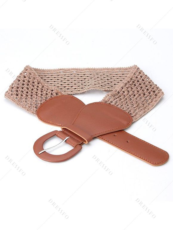 Ceinture Élastique avec Boucle Ciselée - café 