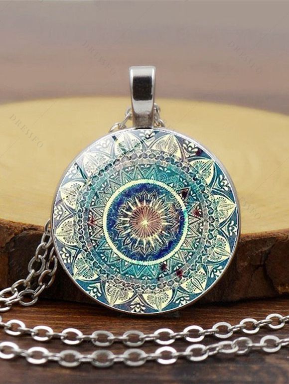 Contrast Sun Moon Print Lace Up Mini Hooded Dress And Lace Up Over The Knee Boots Flower Gemstone Drop Earrings Bracelet Chain Necklace Outfit - Noir S | US 4