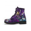 Fairy Tale Story Graffiti Round-Toe Low-Heel Martin Boots - Concorde EU 36