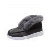 Solid Color Suede Cotton Low-Top Fleece-Lined Snow Boots - Gris EU 42