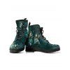 Fairy Tales Alice Lace-Up Chunky Sole Ankle Boots Comfortable Martin Boots - Vert profond EU 42