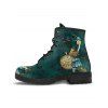 Fairy Tales Alice Lace-Up Chunky Sole Ankle Boots Comfortable Martin Boots - Vert profond EU 36