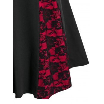 Sleeveless Flower Lace Vintage Dress and Cropped Jacket