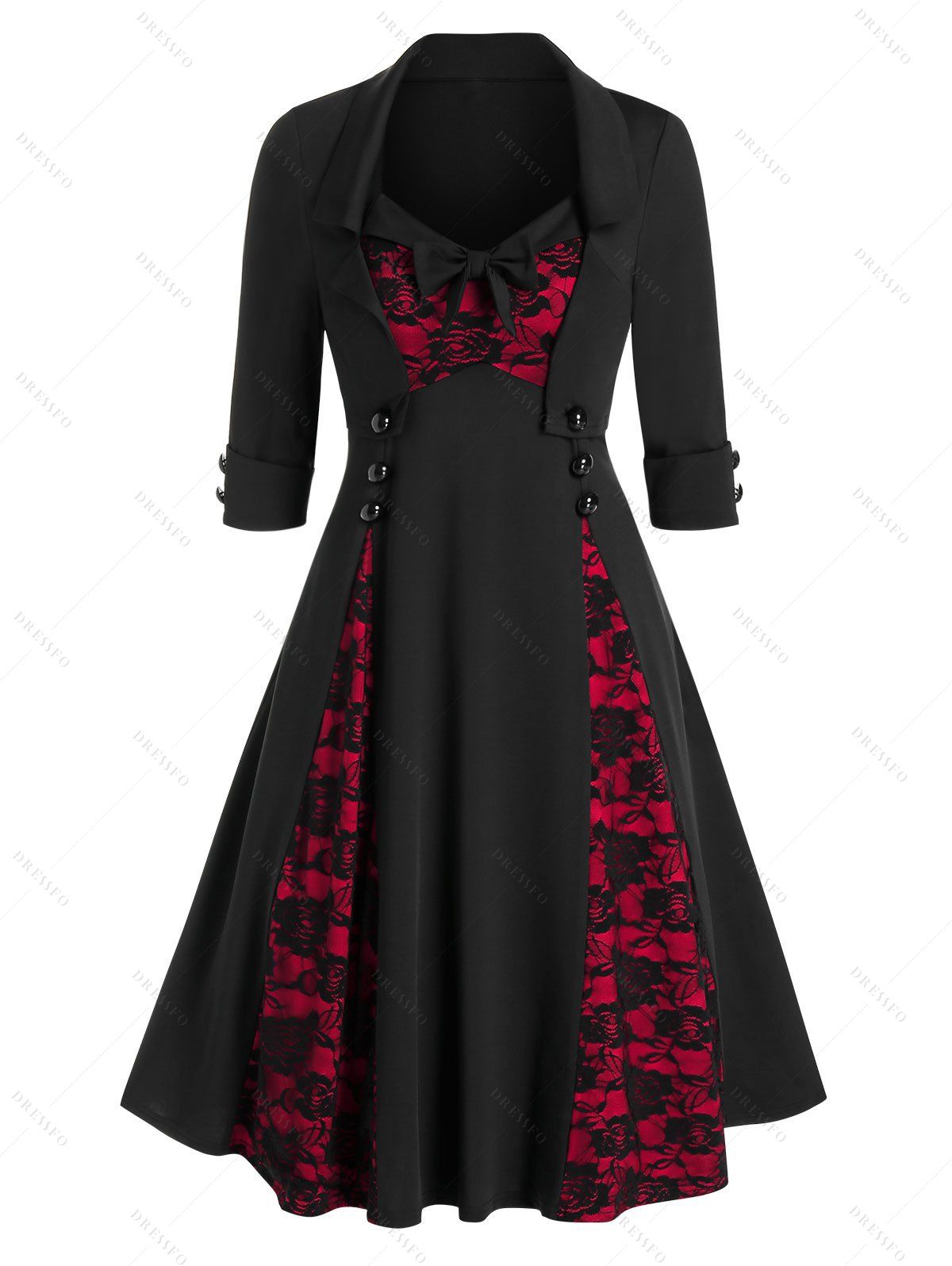 37% OFF] 2025 Sleeveless Flower Lace Vintage Dress And