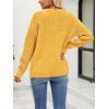 Pull à Goutte Epaule en Couleur Unie Manches Longues à Col Rond - Jaune XL | US 10