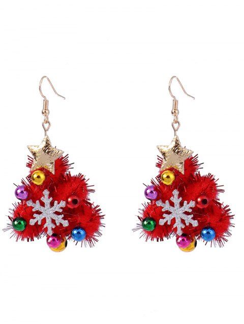 Boucles D'Oreilles en Forme de Sapin de Noël en Feutre DIY Coloré