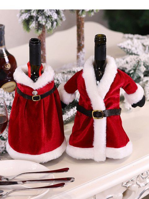 2 Pièces Sacs à Bouteille de Vin pour Décoration de Bouteille de Vin