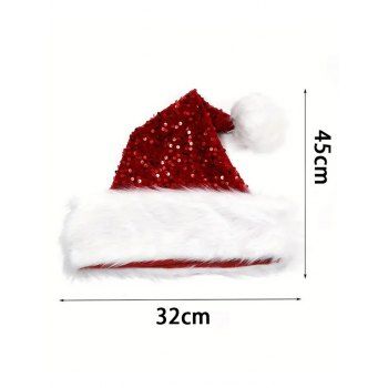 Christmas Layer Sequin Fluffy Hat