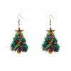 Boucles D'Oreilles en Forme de Sapin de Noël en Feutre DIY Coloré - Vert 