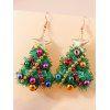 Boucles D'Oreilles en Forme de Sapin de Noël en Feutre DIY Coloré - Vert 