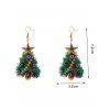 Boucles D'Oreilles en Forme de Sapin de Noël en Feutre DIY Coloré - Vert 