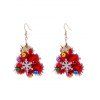 Boucles D'Oreilles en Forme de Sapin de Noël en Feutre DIY Coloré - Rouge 