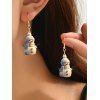 Boucles D'Oreilles D'Hiver Bonhomme de Neige Mignon en Acrylique - Blanc 