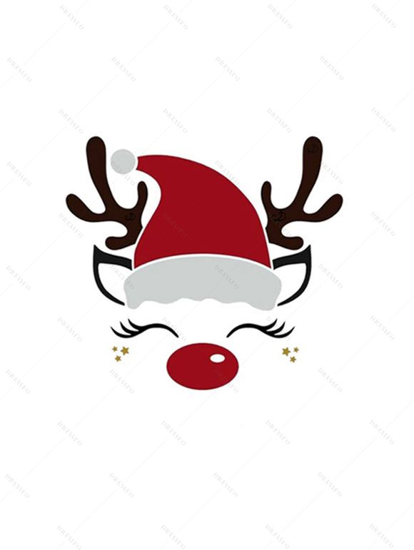 Christmas Hat Letters Pattern Lace Up Hooded Mini Dress And Faux Fur High Heel Warm Boots Hook Drop Earrings Xmas Outfit - Blanc S | US 4