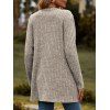 Cardigan Chiné Boutonné avec Poche à Manches Longues - café lumière S | US 4