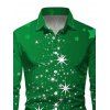 Chemise Boutonnée Etoile Lumière et Lumière Imprimés à Manches Longues - Vert S