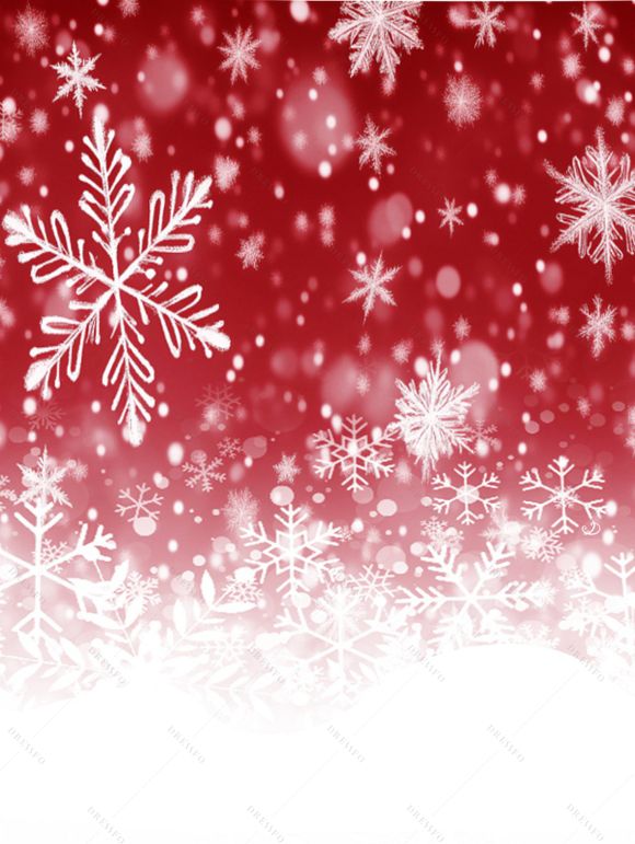 Christmas Ombre Snowflake Print Crisscross Bowknot Belted Dress and Long Sleeve Turn Down Collar Shirt Outfit - Rouge S | US 4