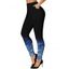 Legging Moulant Ombré Imprimé Bonhomme de Neige de Noël à Taille Haute - Bleu profond S | US 4