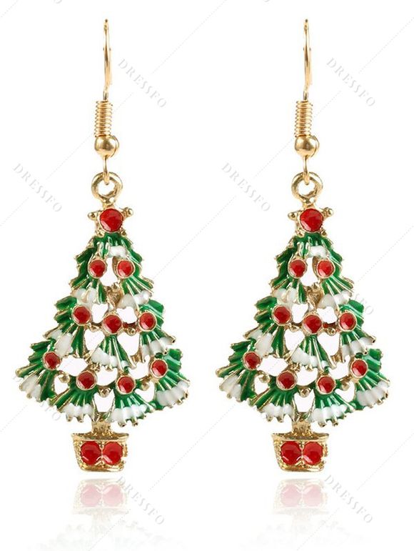 Boucles D'oreilles en Arbre de Noël - multicolor B 