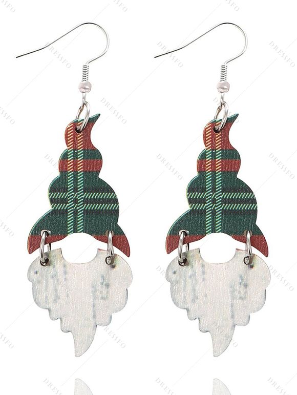 Boucles D'Oreilles Vintage Chapeau de Noël en Acrylique - multicolor A 