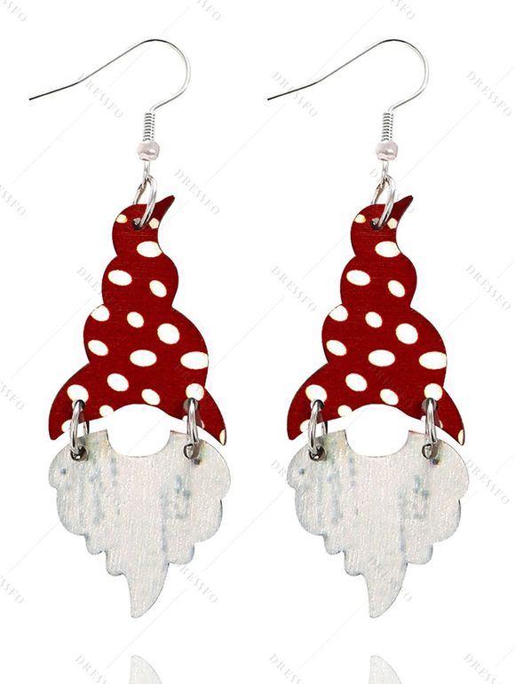 Boucles D'Oreilles Vintage Chapeau de Noël en Acrylique - multicolor B 