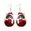 Boucles D'Oreilles de Noël Chat Mignon en Acrylique - multicolor A 