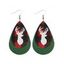 Boucles D'Oreilles en Cuir Motif Goutte D'Eau et Sapin de Noël - multicolor D 