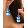 Boucles D'Oreilles de Noël Pendantes Bonhomme de Neige en Acrylique - multicolor A 