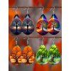 4 Paires Boucles D'Oreilles Pendantes Motif Arbre de Vie en Acrylique - multicolor A 