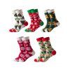 Chaussettes de Noël Mi-Mollet 5 Paires - multicolor A 