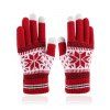 Gants D'hHiver à Ecran de Flocon de Neige de Noël - Rouge 