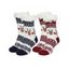 Chaussettes de Noël Cerf et Flocon de Neige Imprimés 2 Paires - multicolor A 