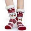 Chaussettes de Noël Cerf et Flocon de Neige Imprimés 2 Paires - multicolor A 