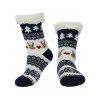 Chaussettes de Noël Cerf et Flocon de Neige Imprimés 2 Paires - multicolor A 