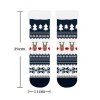 Chaussettes de Noël Cerf et Flocon de Neige Imprimés 2 Paires - multicolor A 