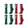 Chaussettes Mi-Mollet de Noël Magnétique Œil Design 2 Paires - multicolor A 