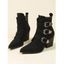 Pointed Toe Buckle Close Side Zipper Ankle Boots - café EU 43