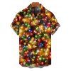 Chemise Boutonnée Colorée Etoile Imprimée Partout à Manches Courtes - multicolor 5XL