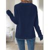 Pull à Col Rond à Manches Longues - Bleu profond L | US 8