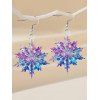 Boucles D'Oreilles de Noël Pendantes Flocon de Neige en Acrylique - multicolor A 