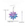 Boucles D'Oreilles de Noël Pendantes Flocon de Neige en Acrylique - multicolor A 