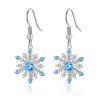 Ensemble de Boucles D'oreilles et Collier avec Pendentif Flocon de Neige en Strass - multicolor A 