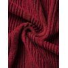 Robe 2 en 1 en tricot côtelé à manches longues et ceinture à anneau en O - Rouge foncé XXXXL | US 18