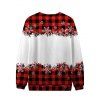 Christmas Cute Elk Snowflake Plaid Print Contrast Color Sweatshirt Two Piece Couple Set - Rouge S | US 4