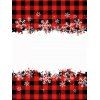 Christmas Cute Elk Snowflake Plaid Print Contrast Color Sweatshirt Two Piece Couple Set - Rouge S | US 4