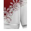 Christmas Ball Snowflake Print Contrast Color Sweatshirt Two Piece Couple Set - Rouge S | US 4