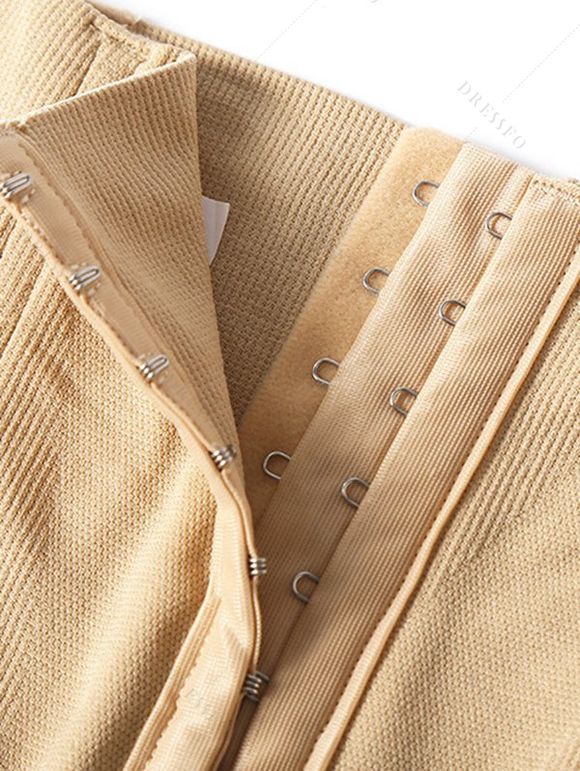 Corset Body Taille Haute à Double Boutonnage - Abricot XL