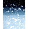 Christmas Snowflake Galaxy Ombre Print V Neck T-shirt And Long Sleeve Shirt Snowman Drop Earrings Set Couple Outfit - Bleu S | US 4