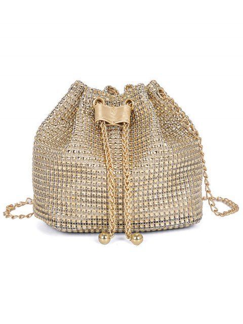 Sac à Bandoulière Seau à Chaîne avec Diamant