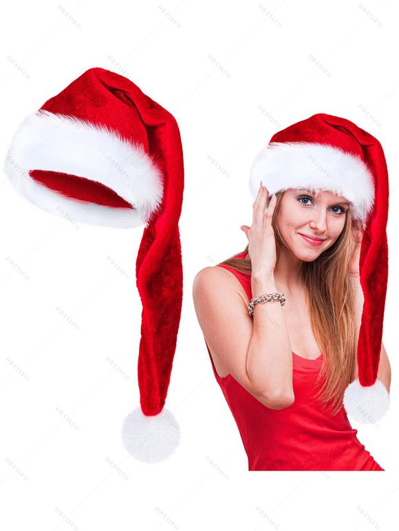 Christmas Off The Shoulder Faux Fur Panel Belted A Line Mini Dress And High Heel Warm Boots Fuffy Ball Cap Outfit - Rouge S | US 4